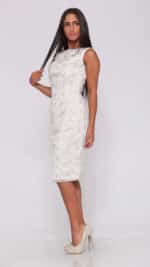 Silver Lace Dress - Image 3