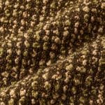 Olive Green, Brown and Cream Wool Bouclé Fabric - Image 2