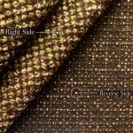 Olive Green, Brown and Cream Wool Bouclé Fabric - Image 7