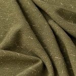 Olive Green Wool and Raffia Textured Fabric - Image 6